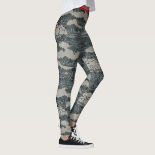 JAPANESE CLOUD MÖNSTER MED HUMINGBIRD LEGGINGS