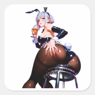 Japanese Cosplayer Series: Manga Edition Fyrkantigt Klistermärke