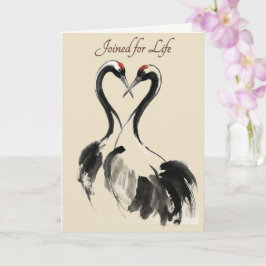 Japanese Crane Love Greeting Card Kort