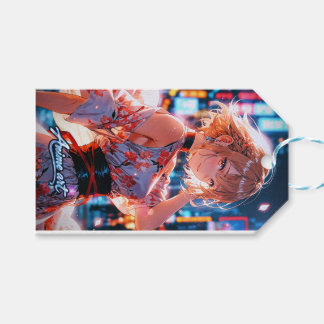 Japanese Cyberpunk Anime Girl Poster | Neon City Presentetikett