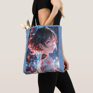 Japanese Cyberpunk Anime Girl Poster | Neon City Tygkasse