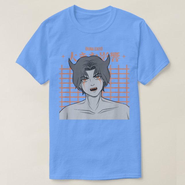 Japanese Devil Boy Anime Character  Japan Aestheti T Shirt (Design framsida)