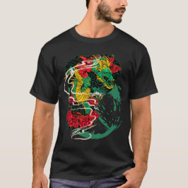 Japanese Dragon Peony Traditional Tattoo Art T Shirt