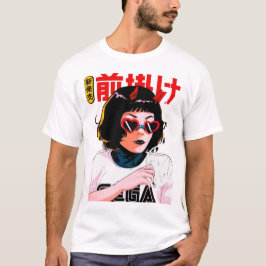 Japanese Evil Girl Urban Modern Vaporwave Style  T Shirt