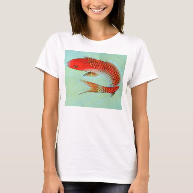 JAPANESE FISH T-Shirt PLUS STORLEK YOGA-BÄRA (Framsida)