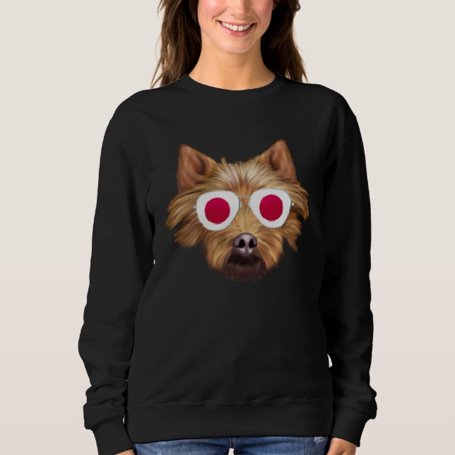 Japanese Flag Australian Terrier Dog Japan Pocket T Shirt (Framsida)