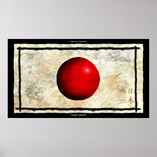 JAPANESE FLAGGA Antique-stil Art Poster
