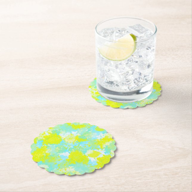 Japanese floral blue patterns underlägg papper (Insitu)