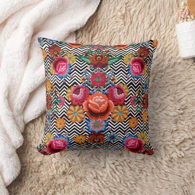Japanese Floral Pattern  Kudde (Filt)