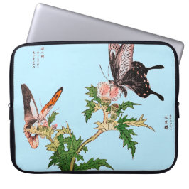 JAPANESE FLOWERS WITH BUTTERFLIES Electronics Bag Laptop Fodral