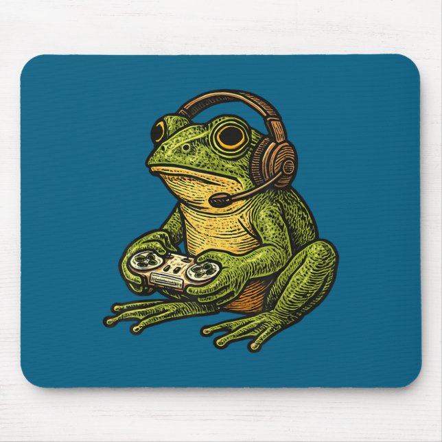 Japanese Gamer Frog Art Men Women Boys Funny Vinta Musmatta (Framsidan)