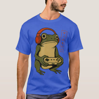 Japanese Gamer Frog Art Men Women Boys Funny Vinta T Shirt