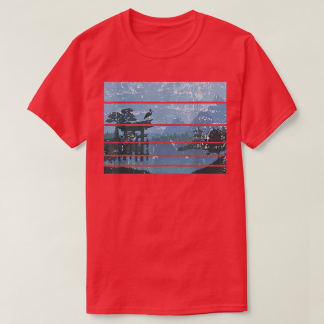 Japanese Garden Japanese Torii Japan Samurai 4 T Shirt (Design framsida)