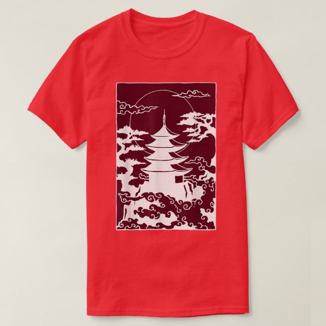 Japanese Garden Japanese Torii Japan Samurai 5 T Shirt (Design framsida)