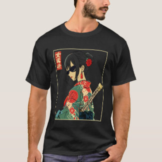 Japanese Gothic Samurai Art Woman With Katana Swor T Shirt