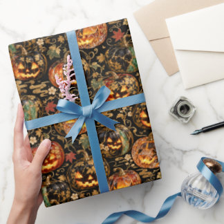 Japanese Halloween Pumpkin Wrapping Paper Presentpapper
