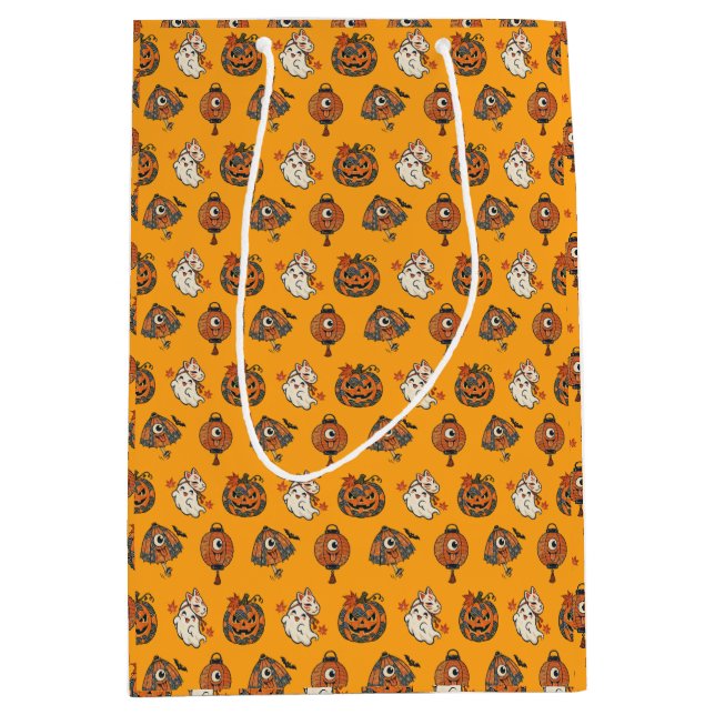 Japanese Halloween Yokai Pattern Gift Bag (Framsidan)