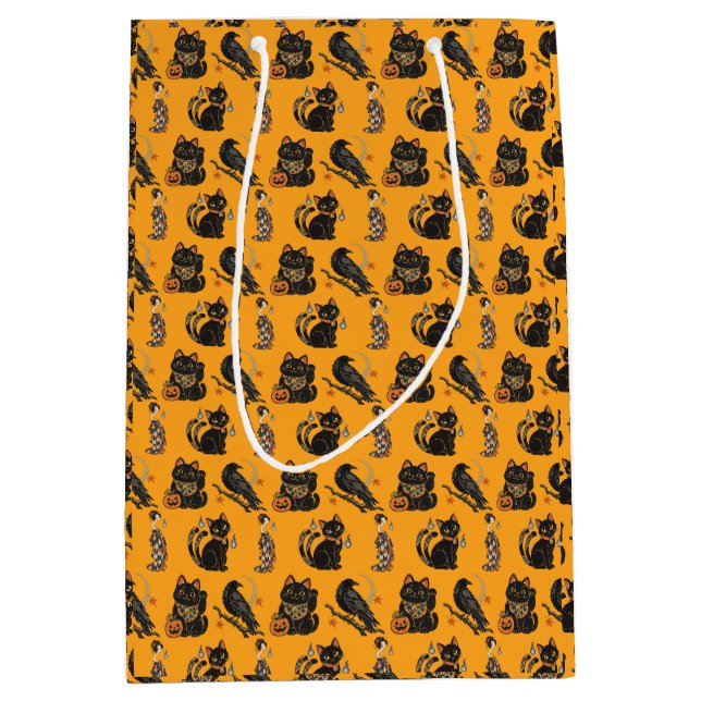 Japanese Halloween Yokai Pattern Gift Bag (Framsidan)