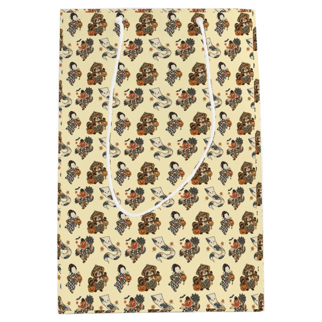 Japanese Halloween Yokai Pattern Gift Bag (Framsidan)