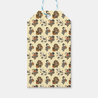 Japanese Halloween Yokai Pattern Gift Tags Presentetikett