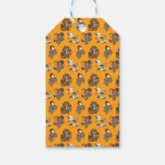 Japanese Halloween Yokai Pattern Gift Tags Presentetikett