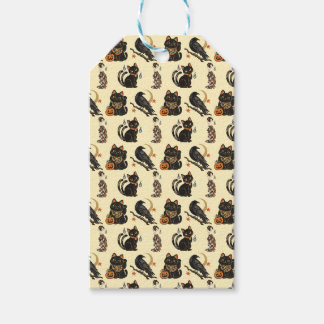 Japanese Halloween Yokai Pattern Gift Tags Presentetikett
