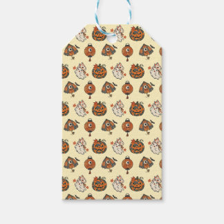 Japanese Halloween Yokai Pattern Gift Tags Presentetikett