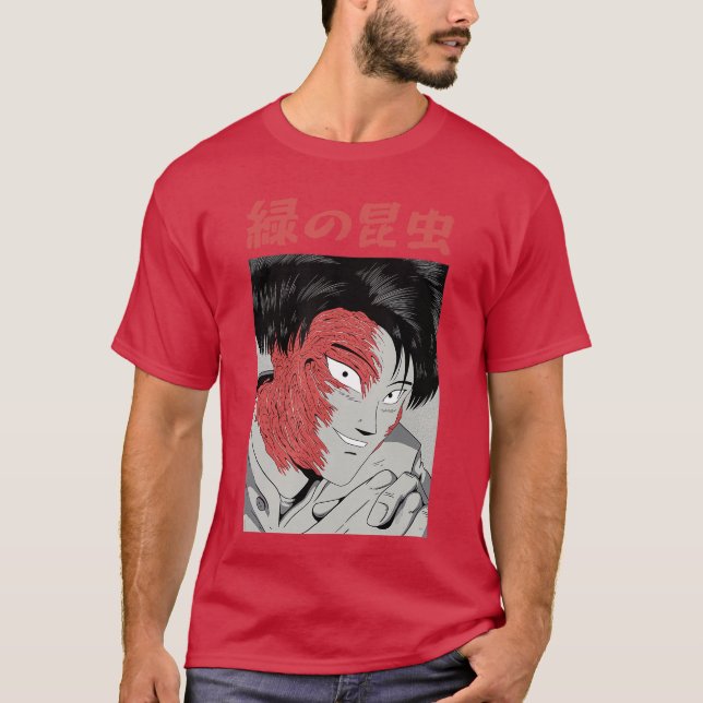 Japanese Horror Face friend T Shirt (Framsida)