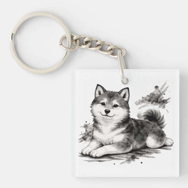 【Japanese Ink Puppy Acrylic Keychain】 (Framsidan)