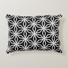 Japanese-Inspired Geometric Black and White  Prydnadskudde