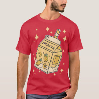 Japanese juice Pineapple Drink Kawaii Manga Anime  T Shirt