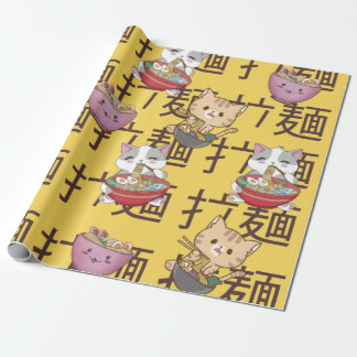 Japanese Kawaii Anime Cat Ramen Noodles Presentpapper