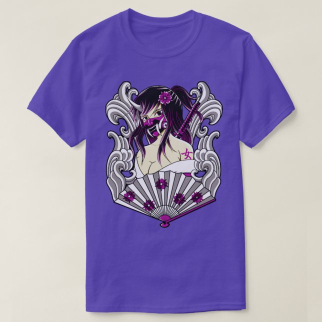 japanese kunoichi med onsmask t shirt (Design framsida)