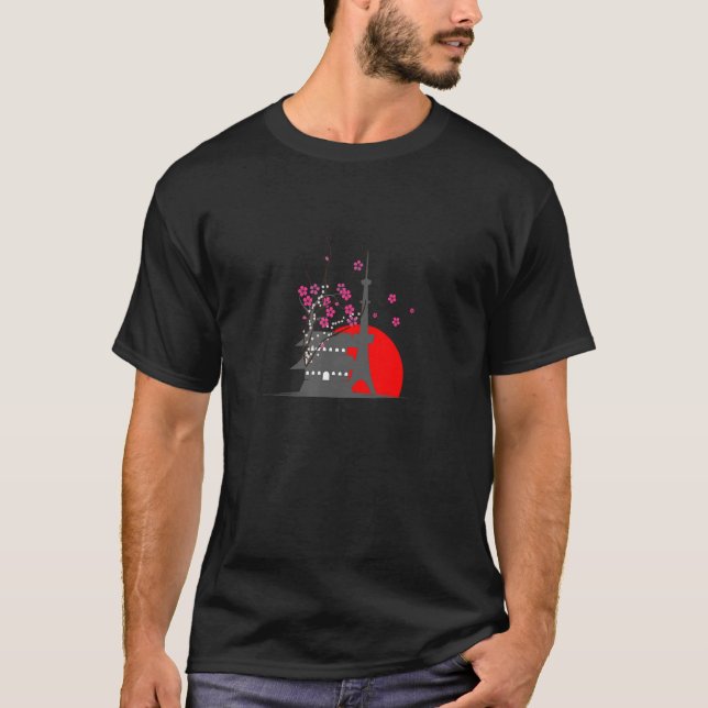 Japanese kyoto cherry blossom t shirt (Framsida)