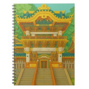 JAPANESE liggande Yomeimon Grind Papper skärni Anteckningsbok
