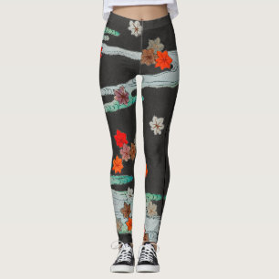 JAPANESE MÖNSTER BLACK TRYCKT Leggings