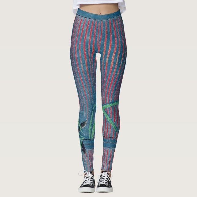JAPANESE MÖNSTER TRYCKT Leggings (Framsida)