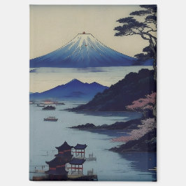 Japanese Mount Fuji Landscape Magnet