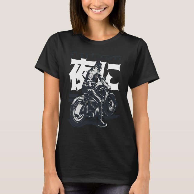 Japanese Night Rider T Shirt (Framsida)