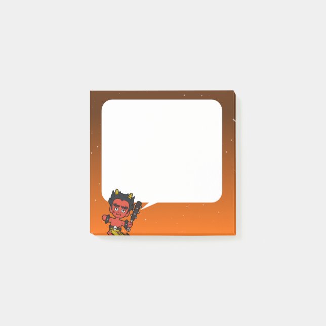 Japanese Ogre Yokai: Red Oni Speech Bubble Post-it Block (Framsida)