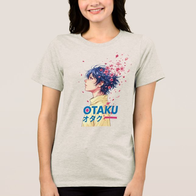 Japanese Otaku Aesthetic Minimalist Streetwear T Shirt (Framsida)