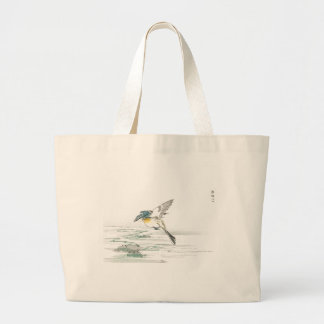 JAPANESE PAINTING OF BIRD COTTON Tote Bag Jumbo Tygkasse