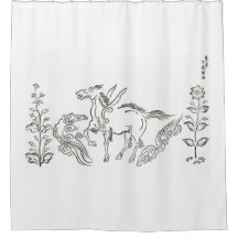 JAPANESE PEGASUS VITE Shower Curtain