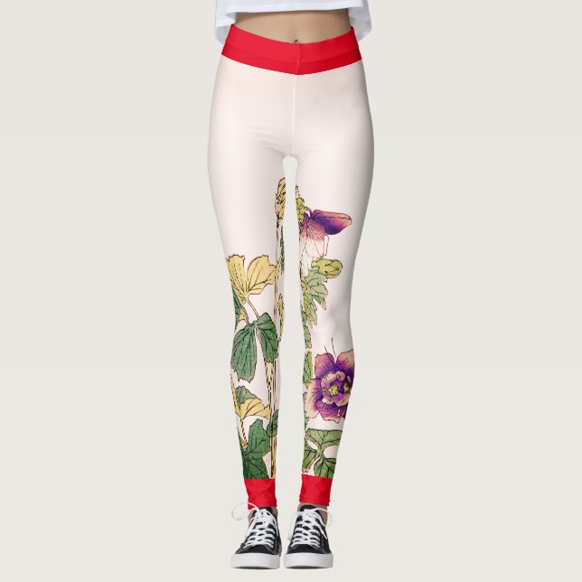 JAPANESE PRINT BUTTERFLIES Leggings (Framsida)