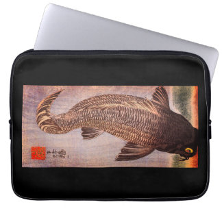 JAPANESE PRINT FISH NEOPRENE LAPTOP FODRAL