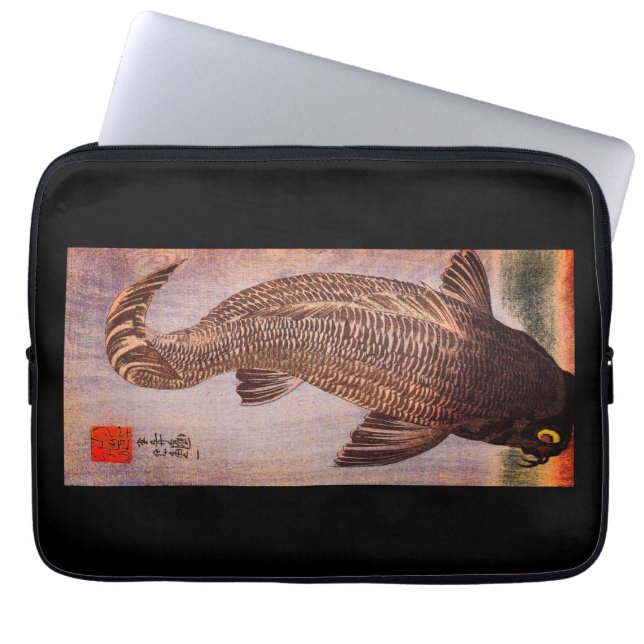 JAPANESE PRINT FISH NEOPRENE LAPTOP FODRAL (Framsidan)