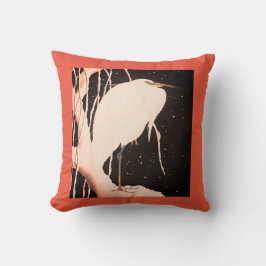 JAPANESE PRINT HERON COTTON Dekorativ kudde