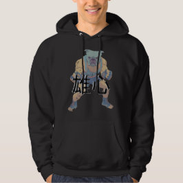 Japanese Retro Anime Bulldog MMA Mixed Martial Art Hoodie