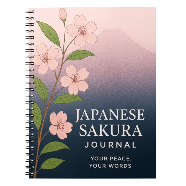 Japanese Sakura Journal: Nature-Inspired Notebook  Anteckningsbok (Framsidan)