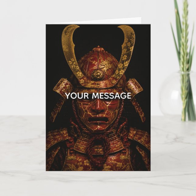 Japanese Samurai Armor Kintsugi Art Personalized C Kort (Framsida)